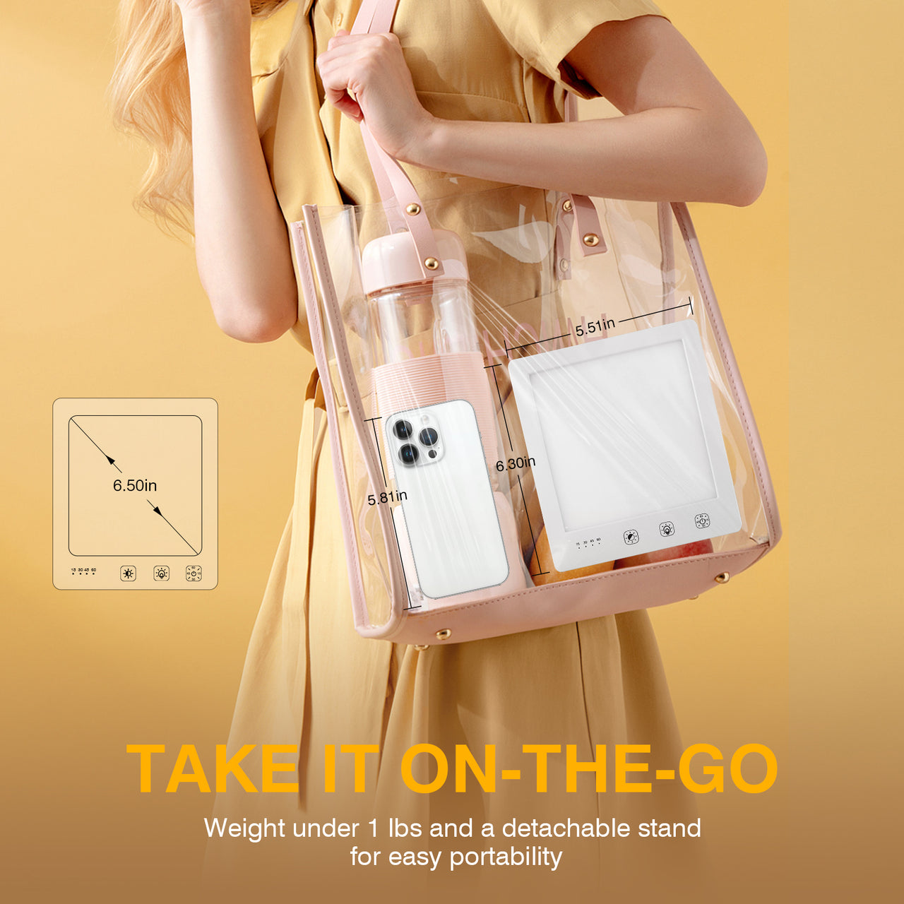 Light Therapy Lamp and Red Light Therapy for Face, UV-Free Sun Lamp with 660nm Red Light and 12000 Lux Bright White Light, Detachable Stand for Boosting Mood & Improving Skin Heal-th.