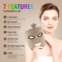 Thumbnail for 7 Color Red Light Therapy Mask, Wireless LED Face Mask