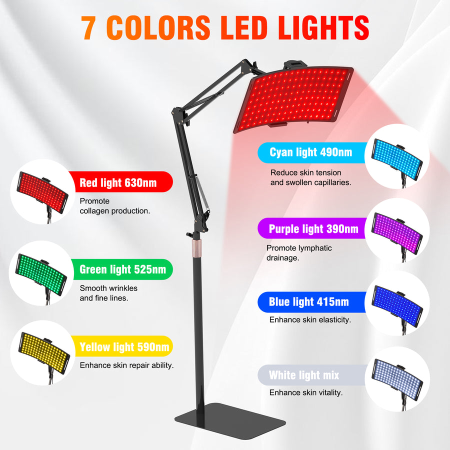 7 in 1 Portable Light Therapy Lamp for Face and Body